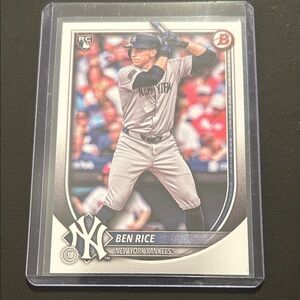 Ben Rice New York Yankees Rookie Card - Bowman